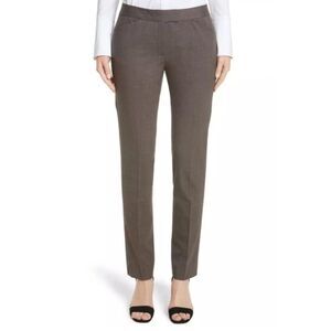 Lafayette 148 Irving Warm Grey Wool Pants Trousers Slacks Career Women's 10 EUC